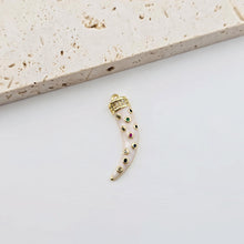 Load image into Gallery viewer, Enamel Shell Charms, Horn Pendant, Lion Pendant, 18K Gold Plated, Jewelry Making Pendant S1274