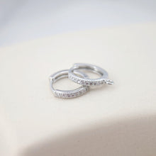 Load image into Gallery viewer, Cubic Zirconia Ear Hoops Multicolor Pave Crystal , 15.3*14mm, 18K Gold Plated Leverback Earrings, Huggie Hoops Earring D0155