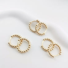 Cargar imagen en el visor de la galería, 10 piezas de aros de palanca chapados en oro de 18 quilates de 18 x 19,6 mm, para hacer joyas, ZX093