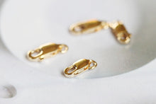 Load image into Gallery viewer, 14K Gold Filled Lobster Claw Clasp, 3x8mm/4x10mm/4.5x12mm/5.2x13.5mm, Clasp with Open Loops for Necklace Bracelet Making B018