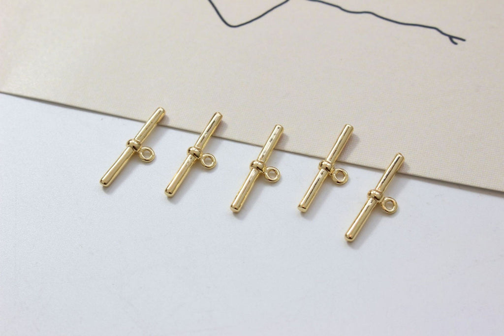 OT Toggle Clasps, One Set, 14K Gold Plated OT Buckle, 14k Gold/Silver, Necklace Closure, Connectors Clasps GZ217