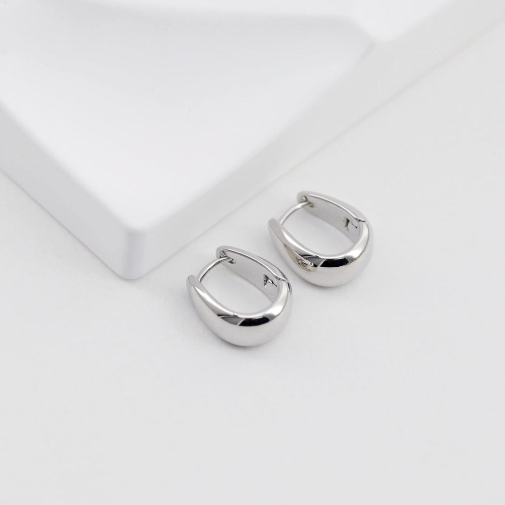 18K Gold Plated U Shape Hoop Earring, Huggie Hoops Earring Parts, Lever Back, 12.6*14.7mm, Hoop earring for Jewelry Making D0573