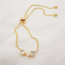 Load image into Gallery viewer, 5PCS Adjustable Bracelet Making Chain For Making, 18K Gold Plated Half Finished Slide Box Chain with Rubber Stopper Beads 1.2mm Flat, S992