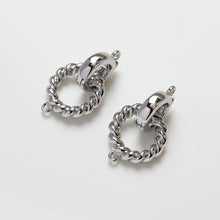 Load image into Gallery viewer, Twist Loop Clasp, Necklace Connector, 14K Gold/Silver Plated, Neckalce Bracelet Making Pendant, Jewelry Supply Finding GZ228