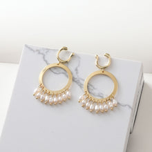 Cargar imagen en el visor de la galería, 10 colgantes circulares con múltiples agujeros, chapados en oro de 14 quilates y plata, de 28 mm, para hacer aretes, accesorios de joyería JG009