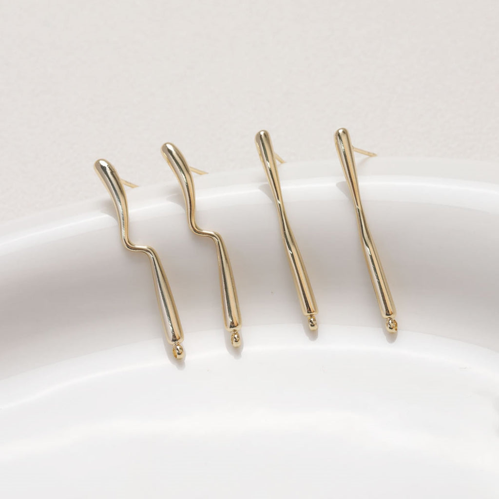 Pendientes minimalistas con pasador y aro, de plata S925, sin níquel, de oro y plata, hipoalergénicos, ZZ049