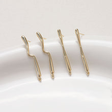 Cargar imagen en el visor de la galería, Pendientes minimalistas con pasador y aro, de plata S925, sin níquel, de oro y plata, hipoalergénicos, ZZ049