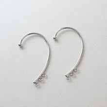 Load image into Gallery viewer, Ear Clips No Piercing For Women, with 3 loops, 14K Gold/Silver, Ear Cuff Clip, Pierceless, Ear Wrap Findings GS005