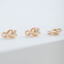 Load image into Gallery viewer, 10pcs 14K Gold Filled Clamshell Bead Tips, Calottes Crimps, Bead Ends (4x7mm), Jewellery Making Findings B034