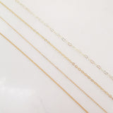 18K Gold Cable Chain, Vine Chain, Heart Chain, Loose Chains For Jewelry, Unfinished Chain, Hypoallergenic, Necklace Making Findings ZX068