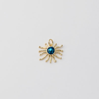 Sun Pendant, Enamel Irregular Charms, 18K Gold Plated Sunshine Charms, For Bracelet And Necklace Making, Jewelry Findings S1411