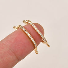 تحميل الصورة إلى عارض المعرض، سوار أذن غير ثاقب، سوار أذن مزود بحلقة، مرصع بأحجار الزركونيا المكعبة، 26 مم، مطلي بالذهب/الفضة عيار 18 قيراطًا، أداة العثور على الأقراط بنفسك LL237