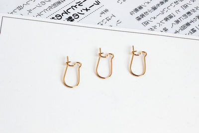 20pcs- Hoop Earring Finding, 20mm, 30mm, 14K Gold Plated Nickel Free Oval Earring Hoops, DIY Earring Charms, Earring Making Findings Z087