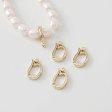 Load image into Gallery viewer, 6pcs- 14K Gold Plated Pendant Top, CZ Pave Pendant Snap on Bails, Clasp Link Connector, 12mm,16mm, Jewelry Making ZZ065