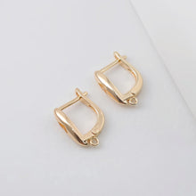 Load image into Gallery viewer, Gold Plated U Shape Hoop Earring, Huggie Hoops Earring Parts, U shape Hoop earring  for Jewelry Making ZX324