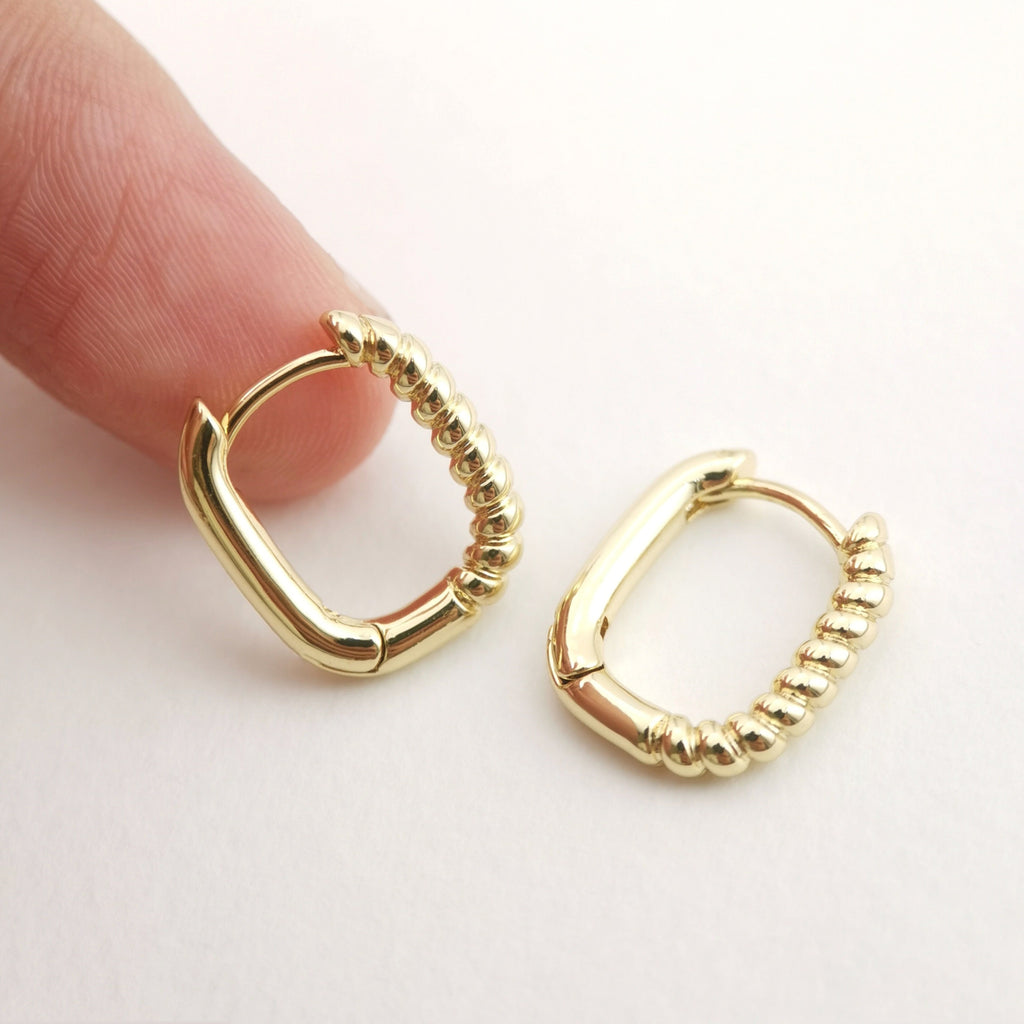 U Shape Earring Hoop, Hammered Huggie Hoops Earring Finding, Ear Hoops, 15.4*13mm, hoop earrings D0116
