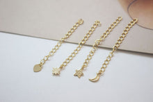 تحميل الصورة إلى عارض المعرض، سلسلة تمديد، قمر، نجمة، طول 55 مم، قلادة مطلية بالذهب عيار 14 قيراطًا، نتائج صنع السوار GZ140