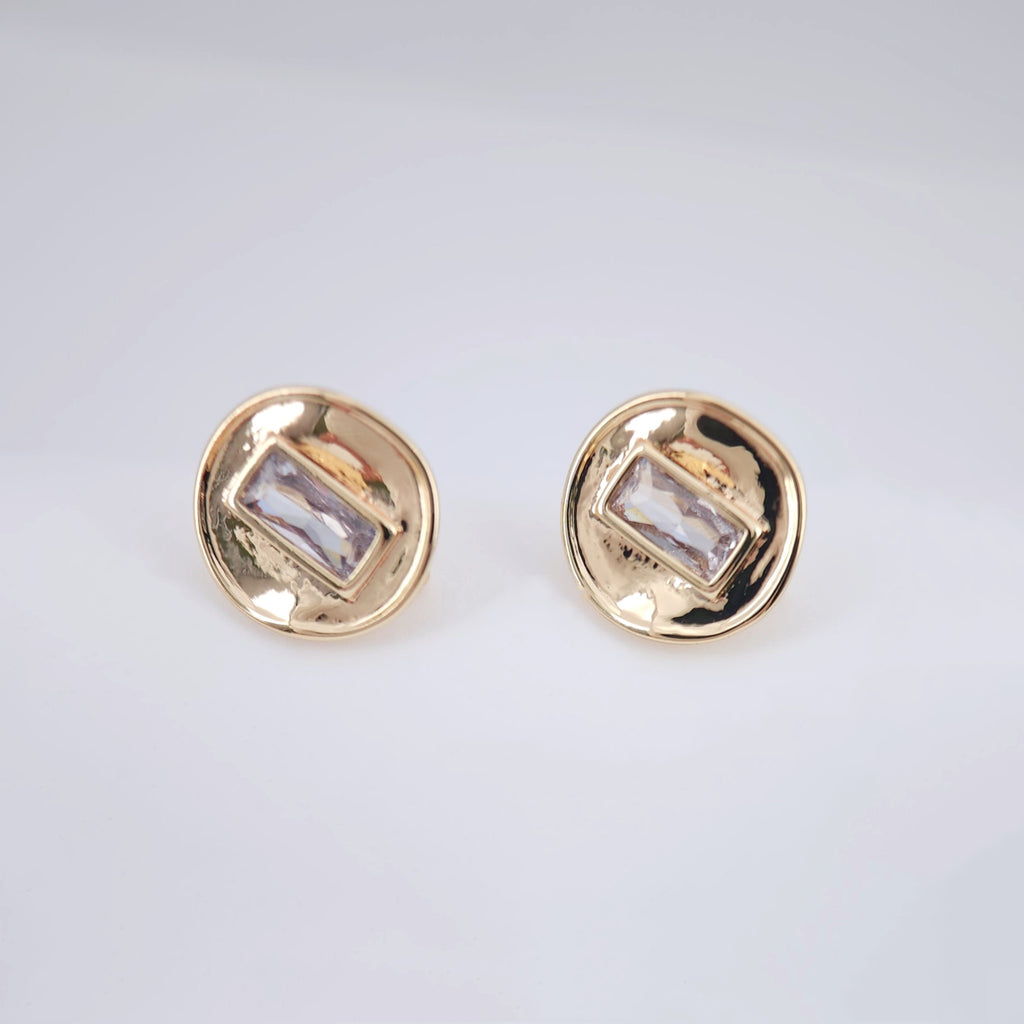 Postes redondos para pendientes con forma de ojo malvado, chapados en oro con circonita cúbica y aro, accesorios para pendientes hechos a mano, suministros para pendientes DIY ZX224