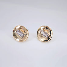 Cargar imagen en el visor de la galería, Postes redondos para pendientes con forma de ojo malvado, chapados en oro con circonita cúbica y aro, accesorios para pendientes hechos a mano, suministros para pendientes DIY ZX224