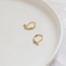 Load image into Gallery viewer, 10 Pcs Hoop Earring Findings, with loop, Clip on, 18K Gold Plated, DIY Earring Finding BY008-ZX7024