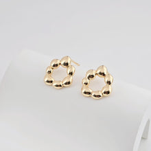 تحميل الصورة إلى عارض المعرض، قرط متدلي على شكل دائرة غير منتظمة، ذهب/فضة عيار 14 قيراط، أقراط فضة S925 خالية من النيكل، قرط دائري مع حلقة ZX269