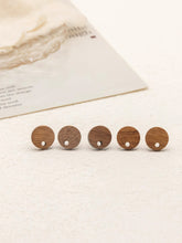 Load image into Gallery viewer, 4PCS Circle Wood Earrings, Round Wooden Earrings for women, Reclaimed Walnut Wood, Nickel Free, Geometric Statement Earrings Finding  JT921