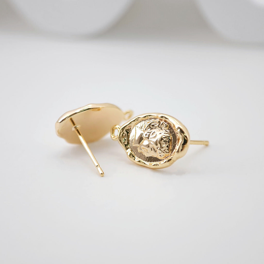 4pcs Elizabeth Earring Post With Loop, S925 Silver Ear Pin Nickel Free Earrings, Hypoallergenic Earring Findings ZX045