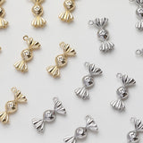 Gold Candy Charm, Candy Pendant, Real Gold Plated, Silver Candy, Necklace Making Charm, Jewelry Findings GZ521