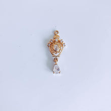 Load image into Gallery viewer, 4pcs CZ Pave Boho Connector, Cubic Zircon Crystal Pendant, Bracelet Necklace Pendant, 14K Real Gold Plated, Jewelry Findings MY075-F021