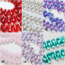 Load image into Gallery viewer, Teardrop Glass Beads, Drop Beads, 6*9mm, Crystal Glass Loose Beads for Jewelry Making, DIY Beads Finding GZ276