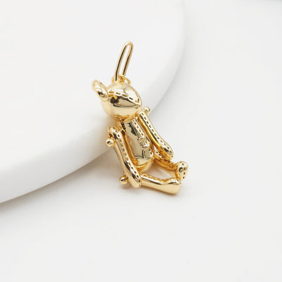 3D Rabbit Charms, 18K Gold/Silver Plated Rabbit Pendant, 42mm, Animal Pendant,  Necklace Charms, Jewelry Findings S20355