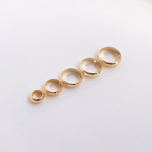 تحميل الصورة إلى عارض المعرض، 10 قطع - إطارات خرز دائرية تناسب خرز 4 مم، 6 مم، 8 مم، 10 مم، مطلية بالذهب عيار 18 قيراطًا، خرز متباعد دقيق، إطارات خرز، العثور على المجوهرات S1056