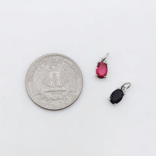 Load image into Gallery viewer, Crystal Tiny Oval Charms, 9 Color Crystal You Choose, 18K Gold/Silver Plated Oval Pendant, Jewelry Findings S20529