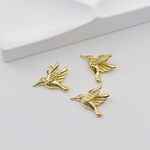 Load image into Gallery viewer, Enamel Dangle Pendants, 18K Gold Plated Bird Pendant, Earring Making Charm, Jewelry Findings S20811