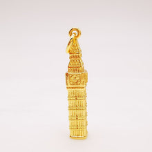 Cargar imagen en el visor de la galería, Dijes del Big Ben, colgante de la Torre del Reloj de Londres, dije de planeta, dijes chapados en oro de 18 quilates, dije para hacer collares, accesorios de joyería S884