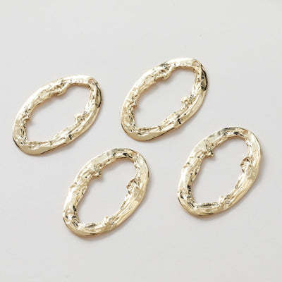 Colgante calado irregular, chapado en oro y plata de 14 quilates, para collar, para bisutería, JG013