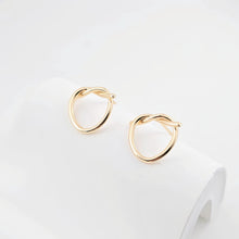 Load image into Gallery viewer, Knotted Earring Post Earrings, Gold Earring Post, Hypoallergenic, Earring Findings, Handmade Earring Supplies ZX291