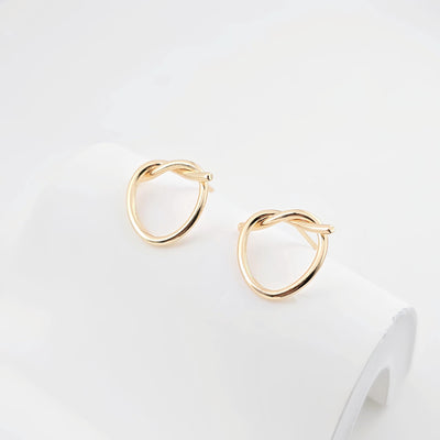 Knotted Earring Post Earrings, Gold Earring Post, Hypoallergenic, Earring Findings, Handmade Earring Supplies ZX291