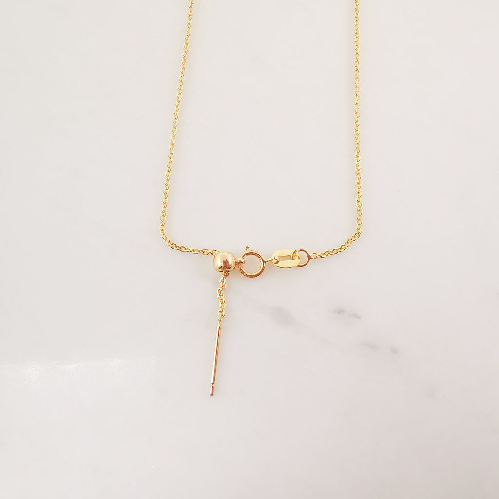 Adjustable Finished Cable Chain for Necklace With Spring Clasp, 18K Gold Plated, 18 Inch READY To WEAR Necklace Findings ZX029