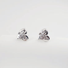 Load image into Gallery viewer, Butterfly Ear Post, Heart Shape Post, S925 Silver Ear Pin, Nickel Free, Ear Studs, 18K Gold Plated Stud Earring Finding ZX268