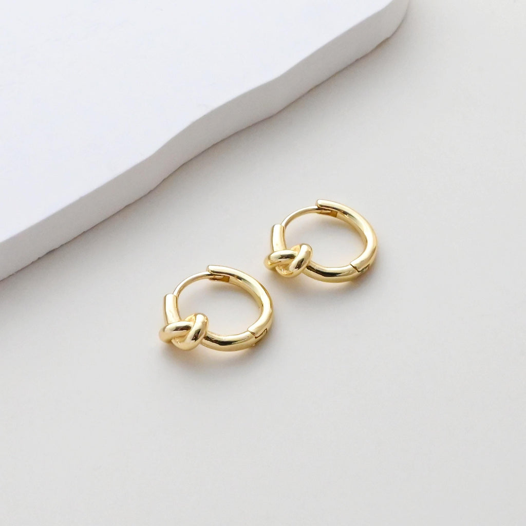 Knot Earring Hoops, Gold Plated Huggie Hoop Earring, Leverback Earring, DIY Earring  Findings, Handmade Earring Supplies S1417
