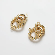 Load image into Gallery viewer, Twist Loop Clasp, Necklace Connector, 14K Gold/Silver Plated, Neckalce Bracelet Making Pendant, Jewelry Supply Finding GZ228