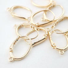 Load image into Gallery viewer, 10PCS 14K Gold Plated Oval Hoop Earring, Huggie Hoops Earring Parts, Spring Ear Hoops, 19.7mm, Oval Hoop earring  for Jewelry Making Z067