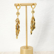 Load image into Gallery viewer, Gold Leave Bunch Charms, 18K Gold Plated Plants Charms, Bunch of Leaves Pendant,  Necklace Charms, Jewelry Findings S20695