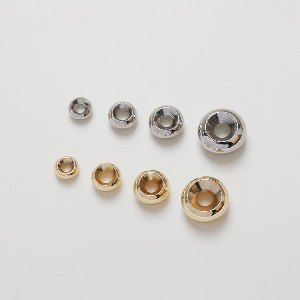 50pcs- 14K Gold Donut Spacer Beads, Tone Rondelle Spacer Beads, 4mm,5mm,6mm,8mm, Bracelet Making, Jewelry Finding SC031