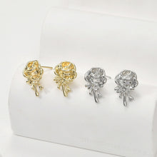 Load image into Gallery viewer, Lava Rose Ear Stud, S925 Silver Ear Pin Nickel Free Earrings, Gold/Silver Stud Earrings, Hypoallergenic Earring Findings LL175