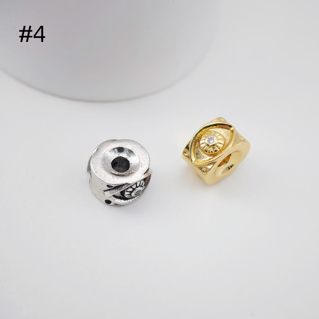 Spacer Beads Collection, 18K Gold/Silver Plated, Round Beads, CZ Pave Beads, Dainty Jewelry Making Beads, Jewelry Finding S1161