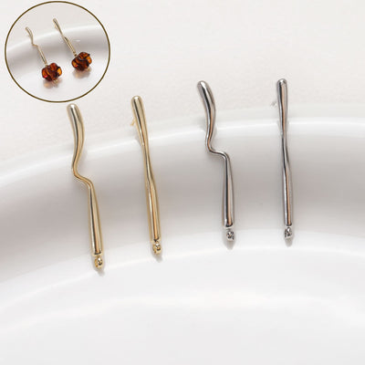 Pendientes minimalistas con pasador y aro, de plata S925, sin níquel, de oro y plata, hipoalergénicos, ZZ049