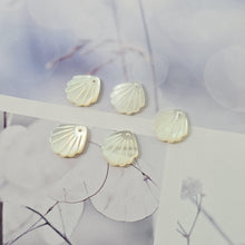 Load image into Gallery viewer, Leaf Shape Shell Pendant, Pearl Oyster Pendant, Shell Charm, Earring Making Findings, Jewelry Making Findings RY067