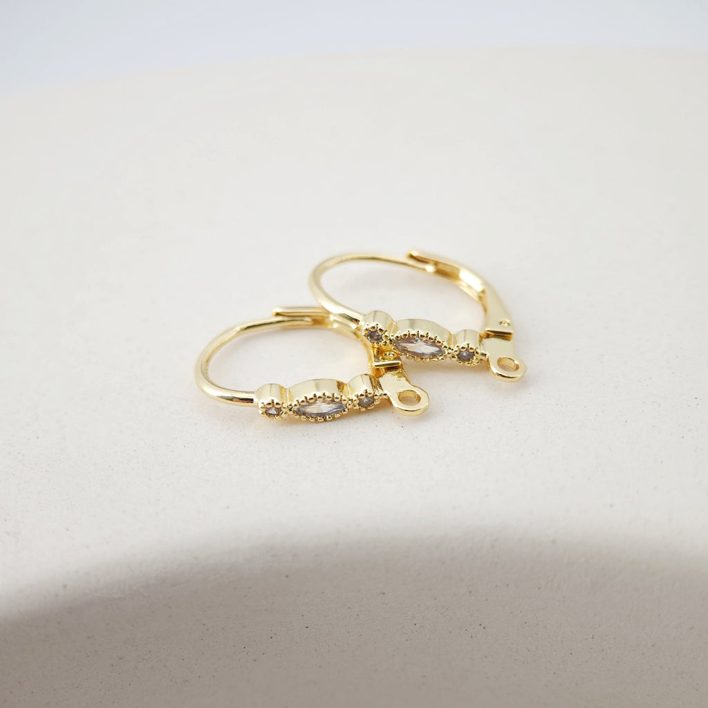 18K Gold Plated Oval Hoop Earring, Huggie Hoops Earring Parts, Lever Back, 17.8*11mm, Oval Hoop earring for Jewelry Making D0157